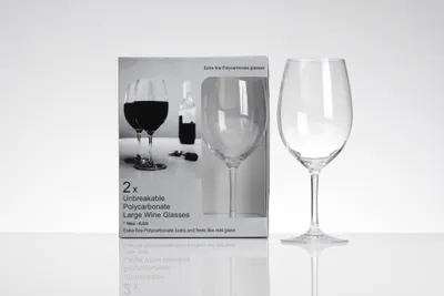Immagine prodotto di FLAMEFIELD Bicchiere da vino rosso in plastica da 530 ml, set da 2