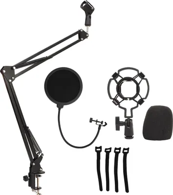 Obrázok produktu pre NB35 Stojan na mikrofón, nastaviteľné rameno na mikrofón s adaptérom na skrutky 3/8 palca na 5/8 palca, držiak s tlmičom nárazov