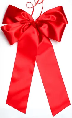 Imagen del producto de Lazo de satén grande, 30 x 50 cm, color rojo, para regalos