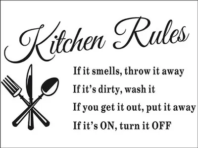 Produktbild von vianmo Holzschild 30x40 cm Kitchen Rules Küche Regeln