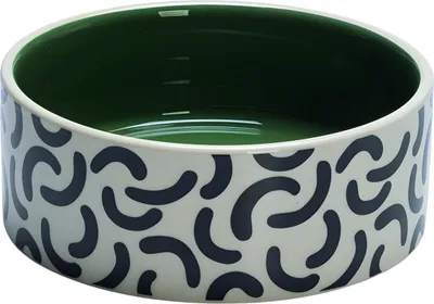 Produktbild von Beeztees Katzennapf Mark aus Keramik schwarz/weiß, Maße: 16 x 16 x 6 cm