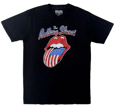 Immagine prodotto di The Rolling Stones | Maglietta ufficiale della band | Lingua USA (Diamante), Media, Nero