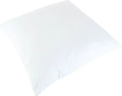 A white pillow on a white background.