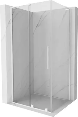 Zdjęcie produktu dla Mexen Velar L 110x90 cm Kabina prysznicowa biała, szkło transparentne