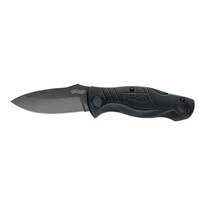 Productafbeelding van Walther TFK1 vouwmes met back lock en drop point-lemmet, zwart. Kleur: zwart. One size