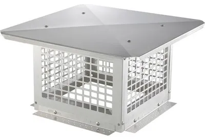 Zdjęcie produktu dla Nasada kominowa stal nierdzewna 304 Nasada kominowa 416x416x250mm - Osłona przeciwdeszczowa przeciw ptakom - Nasada kominowa - 2 metody montażu - Nasada kominowa - Kompatybilna z różnymi typami kominów.