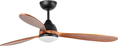 Zdjęcie produktu dla Energooszczędny wentylator sufitowy z oświetleniem LED i pilotem Poros Black 132 cm