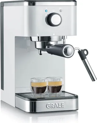 Produktbild von GRAEF Salita ES 401EU Siebträger-Espressomaschine, weiß –15 Bar, 1,25 Liter Wassertank, Milchschaum, Heißwasserfunktion, 1450 W inkl. Zubehör