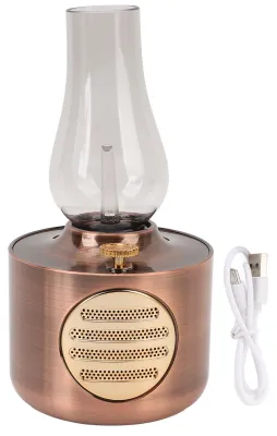 Obrázek produktu pro Retro petrolejová lampa Bluetooth reproduktor Vintage lucerna Bluetooth 5.0 reproduktor Dekorativní stolní lampa Reproduktor do ložnice Červená bronzová