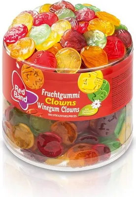 Produktbild von Red Band Fruchtgummi Clowns 300 Stück, 1200g