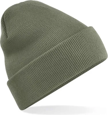 Image de Beechfield B45 | Original Cuffed Beanie Bonnet d'hiver - Couleur : Olive Green - Taille : One Size