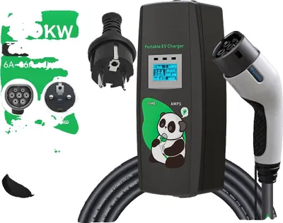Immagine prodotto di Caricabatterie per veicoli elettrici, corrente regolabile, cavo da 5 m, 3,5kw 16A 1fase, TYPE2