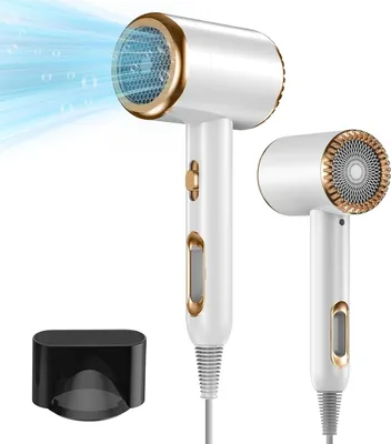 Produktbild von Haartrockner 2000W Haarföhn Föhn, Negativ Ionen Fön, Hair Dryer mit Schnelle Aufheizung & Konstante Temperatur, Geräuscharm, 5 Temperatureinstellungen