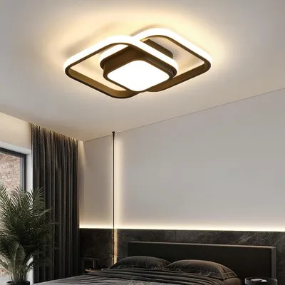 Produktbild von 36W LED Deckenleuchte,3 Farbig Verstellbare Deckenleuchte Schlafzimmer, Doppelring Deckenlampe Wohnzimmer,Flur Lampe Decke,Deckenbeleucht, Küchenlampe