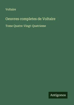 Produktbild von Oeuvres completes de Voltaire