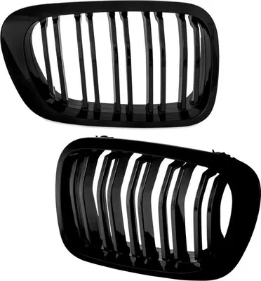 Produktbild von PR Sport Kühlergrill schwarz passend für BMW E46 Cabrio Coupe 99-03 Doppelsteg