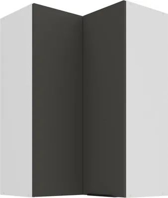 Produktbild von Hoher Eckschrank LUNARA 2 – 60 x 60 cm, Graphit/Weiß