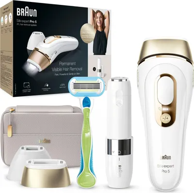 Immagine prodotto di Epilatore A Luce Pulsata Braun Silk-Expert Pro Silk Expert Pro 5 PL5159 Bianco Oro