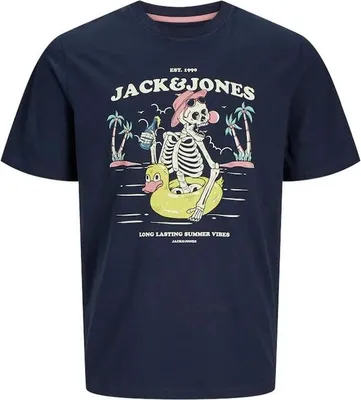 Produktbild von Jack & Jones Elijah Kurzarm-t-shirt Blau M Herren Blau M