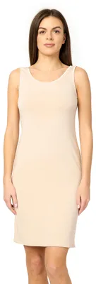 Image de Merry Style Sous-robe femme jupon longueur genou Elastique moulant en viscose MS10-446 (Beige, S)