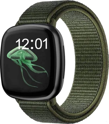 Produktbild von Strap-it Fitbit Versa 3 Armband Nylon (Grün)