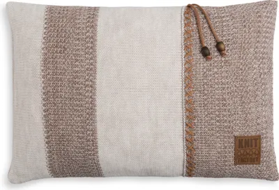 Produktbild von Knit Factory Roxx Kissen - Beige/Marron - 60x40 cm