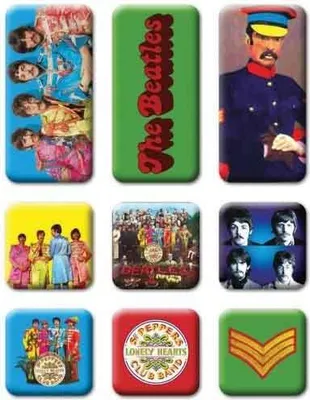 Produktbild von The Beatles - Kühlschrank-Magnet "Sgt Pepper" Set 9er-Pack RO11223 (Einheitsgröße) (Bunt)