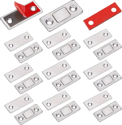 Produktbild von Ultradünne Magnetische Türstopper - 10 Stück Edelstahl für Schranktüren und Schubladen