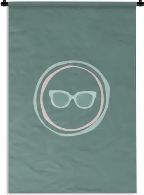 Produktbild von MuchoWow® Wandteppich Wandbehang Sommer - Sonnenbrille - Abstrakt 60x90 cm Tapisserie Dekoration Wandtuch - Foto-Teppich - Abwaschbar