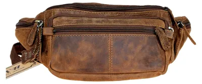 Produktbild von Gürteltasche aus Leder mit sechs Taschen und Stofffutter
