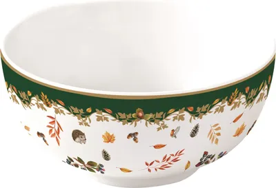 Produktbild von Dessertschale Forest Dream mit Blätten D. 12cm aus Porzellan Easy Life
