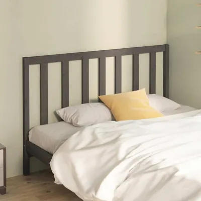 Produktbild von vidaXL Kopfteil Grau 166x4x100 cm Massivholz Kiefer - Bettkopfteil - Bettkopfteile - Kopfteil - Holzkopfteil