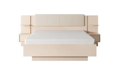 Produktbild von Schlafzimmer-set DAST 1 Kleiderschrank+ Kommode+ Bett + Nachttische Beige/ Kaschmir