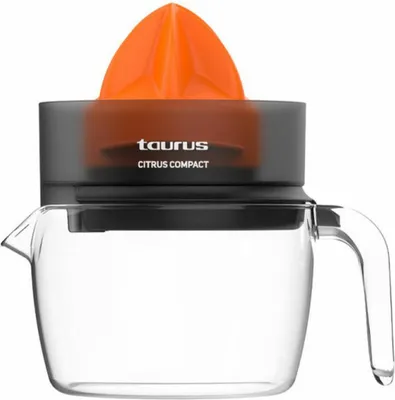 Immagine prodotto di Taurus CITRUS COMPACT, Spremiagrumi manuale, Nero, Arancione, Trasparente, 0,8 l, Plastica, 30 W, Bisfenolo A