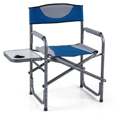 Produktbild von Klappbarer Campingstuhl mit Beistelltisch und Getränkehalter, 181 kg