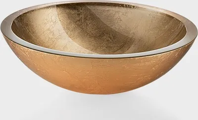 Produktbild von Lineabeta Acquaio Glaswaschbecken rund Blattgold Belegt Ø 30 cm, 53695.29.30
