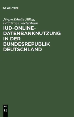 Produktbild von IuD-online-Datenbanknutzung in der Bundesrepublik Deutschland
