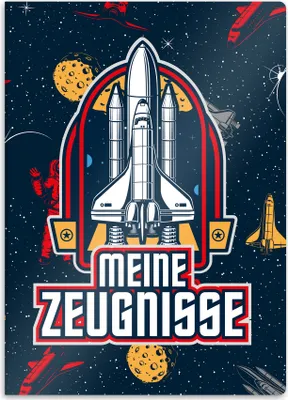 Produktbild von Kinder-Präsentationsmap mit DIN A4-Design, robuste Dokumentenmap, Präsentationsbuch für Zertifikate - 20 robuste Taschen - für Jungen, Mädchen, Kinder, Jugendliche, Schüler (Raum-Thema)