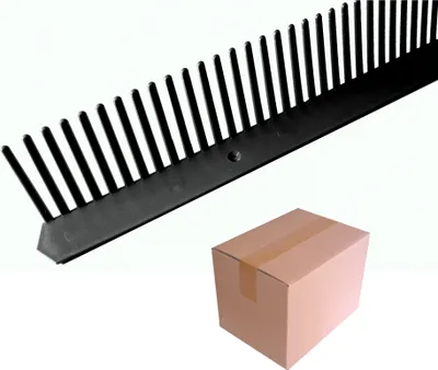 Produktbild von Traufkamm 60 mm x 1,0 m, schwarz / Pck a 30 Stück