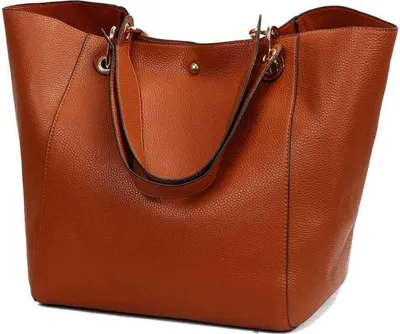 Produktbild von Coolives Damen 2 in 1 Kunstleder Shopper Hobo Handtasche Vintage Henkeltasche