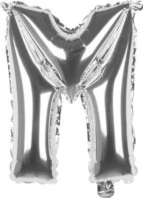 Produktbild von ballon Buchstabe M silber 36 cm