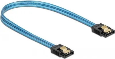 Obrázok produktu pre DeLOCK 82121, 0,2 m, SATA III, SATA 7-pin, SATA 7-pin, Samec/samec, Modrá