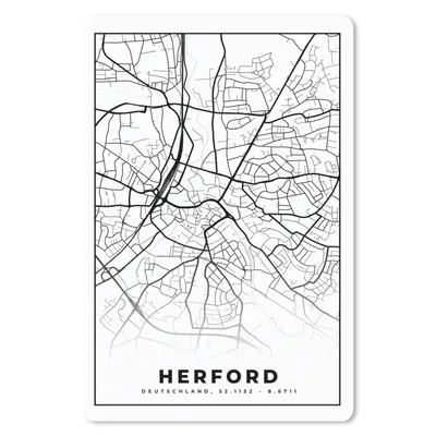 Produktbild von MuchoWow® Mauspad Mousepad Karte - Herford - Stadtplan 40x60 cm - Mousepads - Maus Mat - Pad - Mausunterlage - Schreibtisch Accesoire