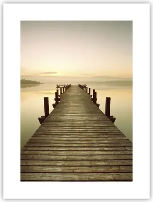 Produktbild von Poster - Poster ohne Rahmen - Brücke See - 30x40 cm - Wand Bild - Wanddeko - Wandbilder - Kunstposter - Wandposter - Bilder - Kunstdruck - Wanddekoration - Wandbild - P2XPA30x40-3625