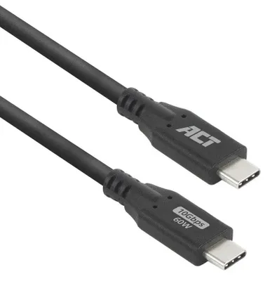 Obrázek produktu pro ACT AC7441, 1 m, USB C, USB C, USB 3.2 Gen 2 (3.1 Gen 2), 10 Gbit/s, Černá