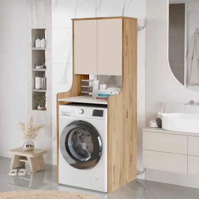 Produktbild von Skye Decor, Hochwertiger Waschmaschinen-Schrank, Atlantik-Kiefer, 64,8 cm | 100% Melamin