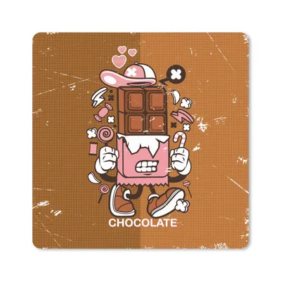 Produktbild von MuchoWow® Mauspad Mousepad Vintage - Schokolade - Bonbons 30x30 cm - Mousepads - Maus Mat - Pad - Mausunterlage - Gaming