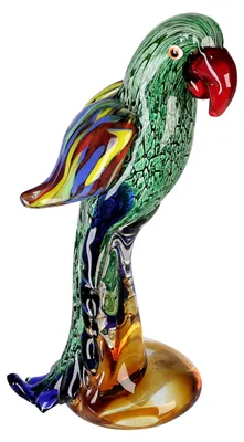 Zdjęcie produktu dla Casablanca Glasart, Figur, Vogel, "Papagei", Glas, mehrfarbig, , L. 11,5 cm, B. 15 cm, H. 28 cm 27351