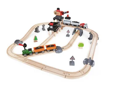 Produktbild von Hape Holzeisenbahn Bergbau-Lader - Spielzeug Zugset