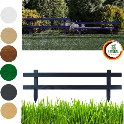 Produktbild von Floranica Gartenzaun 1 stk. 30 cm x 100 cm Anthrazit Steckzaun Zierzaun Friesenzaun zum Stecken Vorgartenzaun